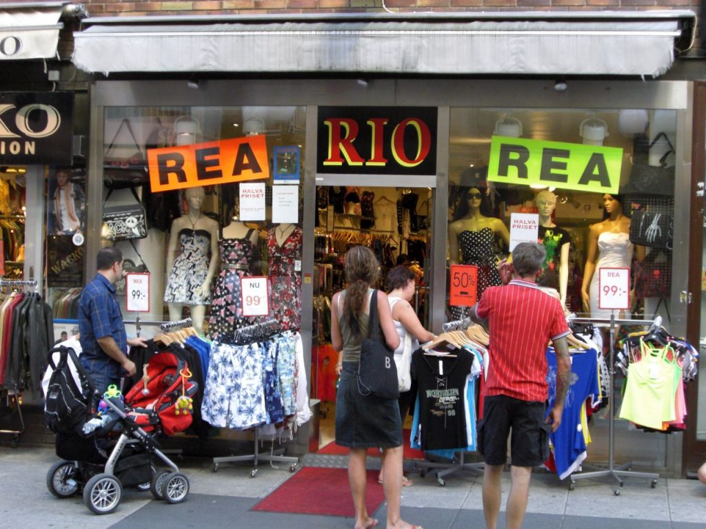 Stockholm 2008 - REA ist die schwedische Version von Schlussverkauf