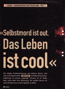 Stern 2/96 - Grufties - Selbstmord ist out. Das Leben ist Cool.