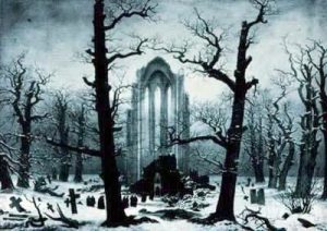 Casper David Friedrich - Klosterruine im Schnee