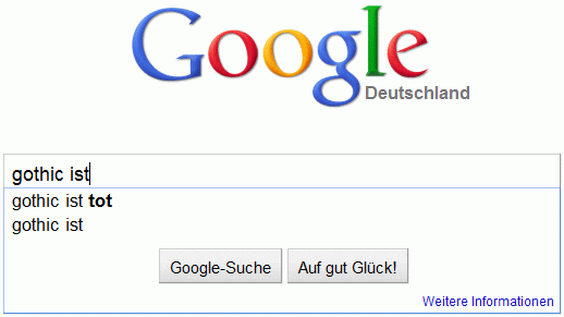 Google Suche Gothic