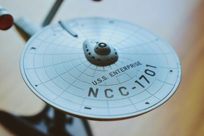 Ein Modell des Raumschiff Enterprise