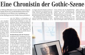 Zeitungsausschnitt Gothic-Chronistin