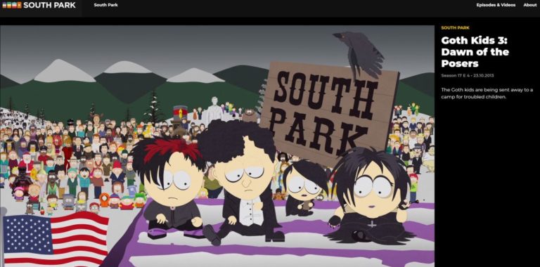Screenshot South Park Homepage
