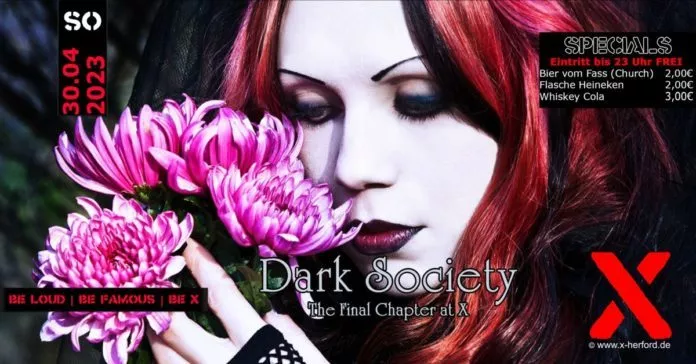 Der Flyer der letzten Dark Society Party