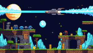 Eine typische Spielszene der 8bit-Ära