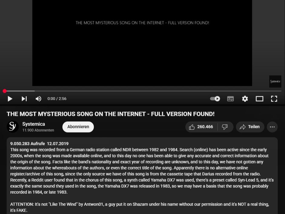 Most Mysterious Song Story